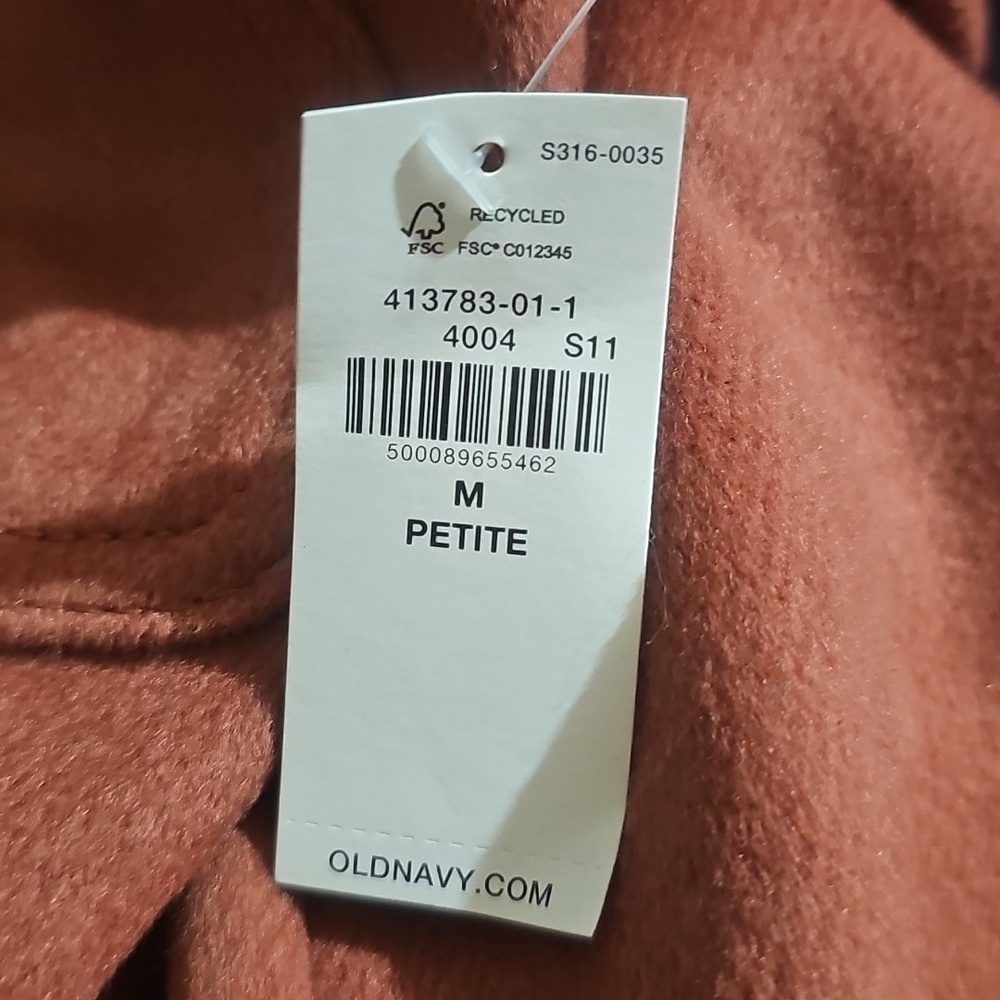 NWT Old Navy Soft-Brushed Utility Shacket Rust – Medium Petite - Picture 10 of 10